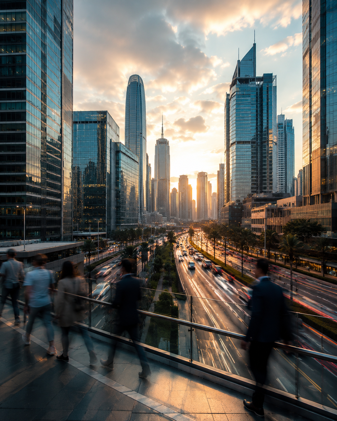 Modern China business and innovation skyline
